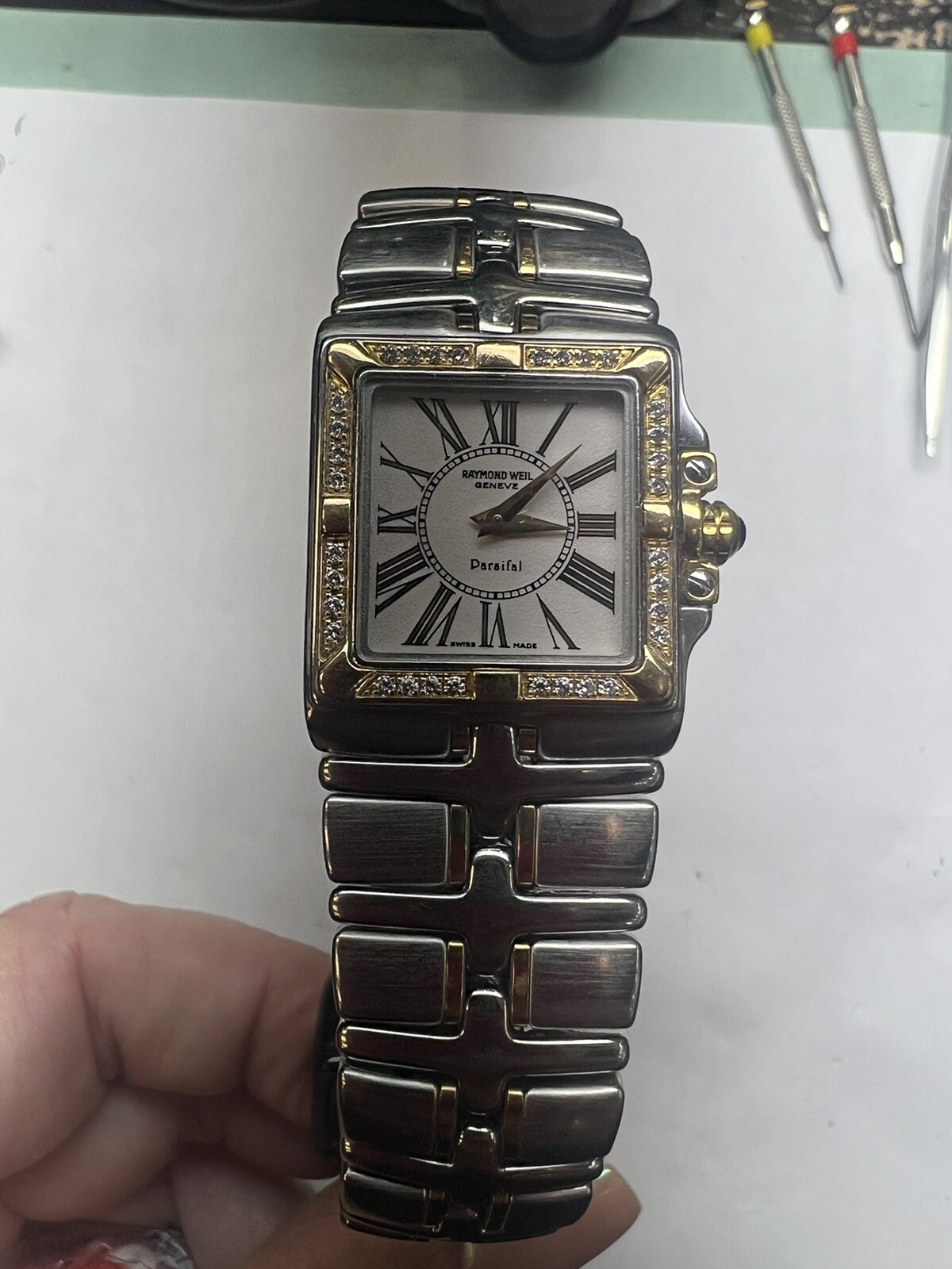 Ladies Raymond Weil Parsifal 18k Yellow Gold And stainless Steel With DIAMONDS