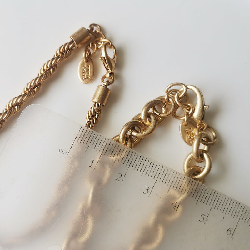 2pcs 7.5″ Zara Minimalist Basic Chain Bracelet Retro Women Party Holiday Jewelry
