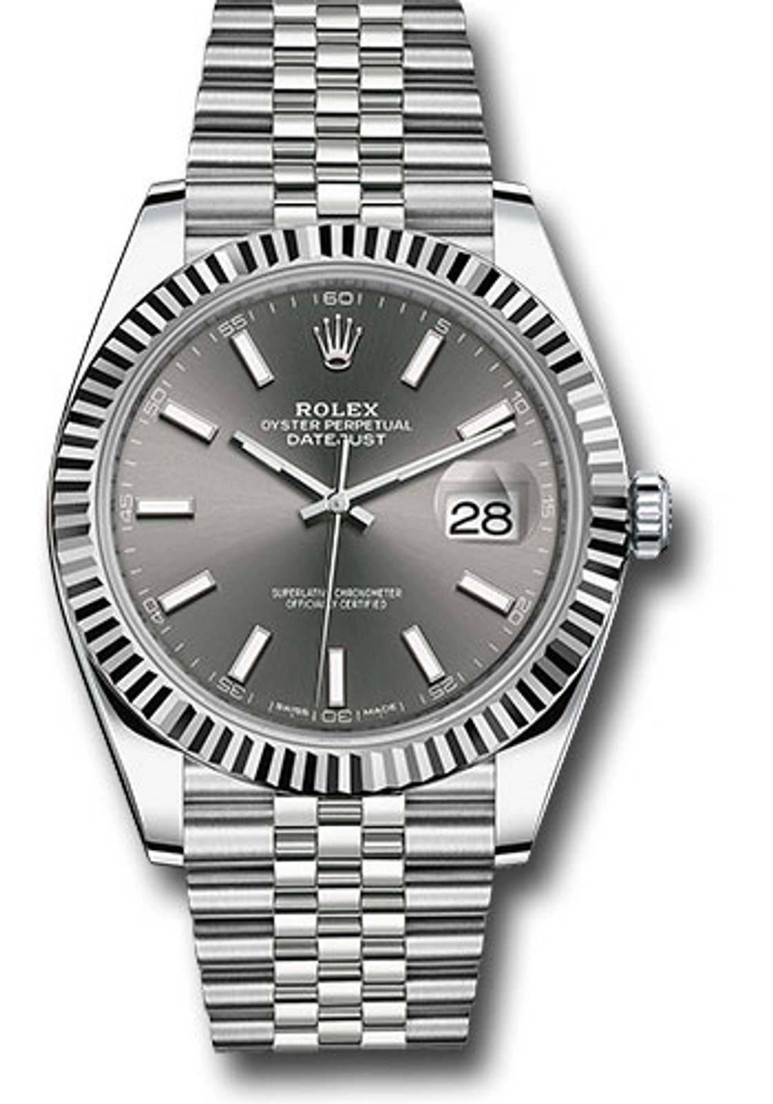 Rolex Datejust 41 Dark Rhodium Index Dial on Jubilee 126334 Complete 2026