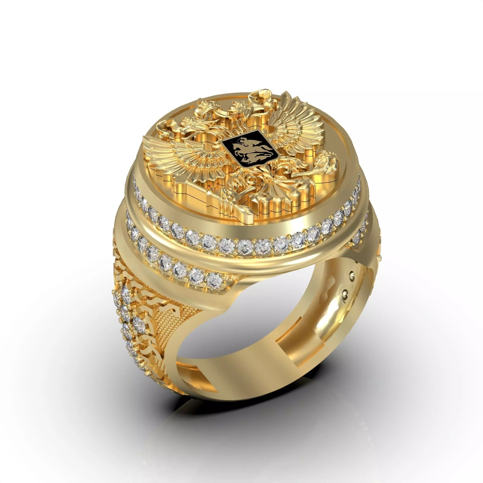 Men’s Imperial Double Eagle Style Gothic Punk 925Sterling Silver Statement Rings