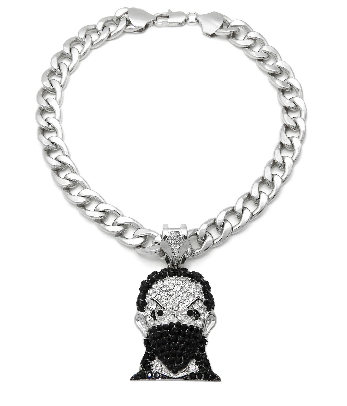 ICED MASK GOON BOONDOCK PENDANT 11mm 18″ 20″ CUBAN CHOKER CHAIN HIP HOP NECKLACE