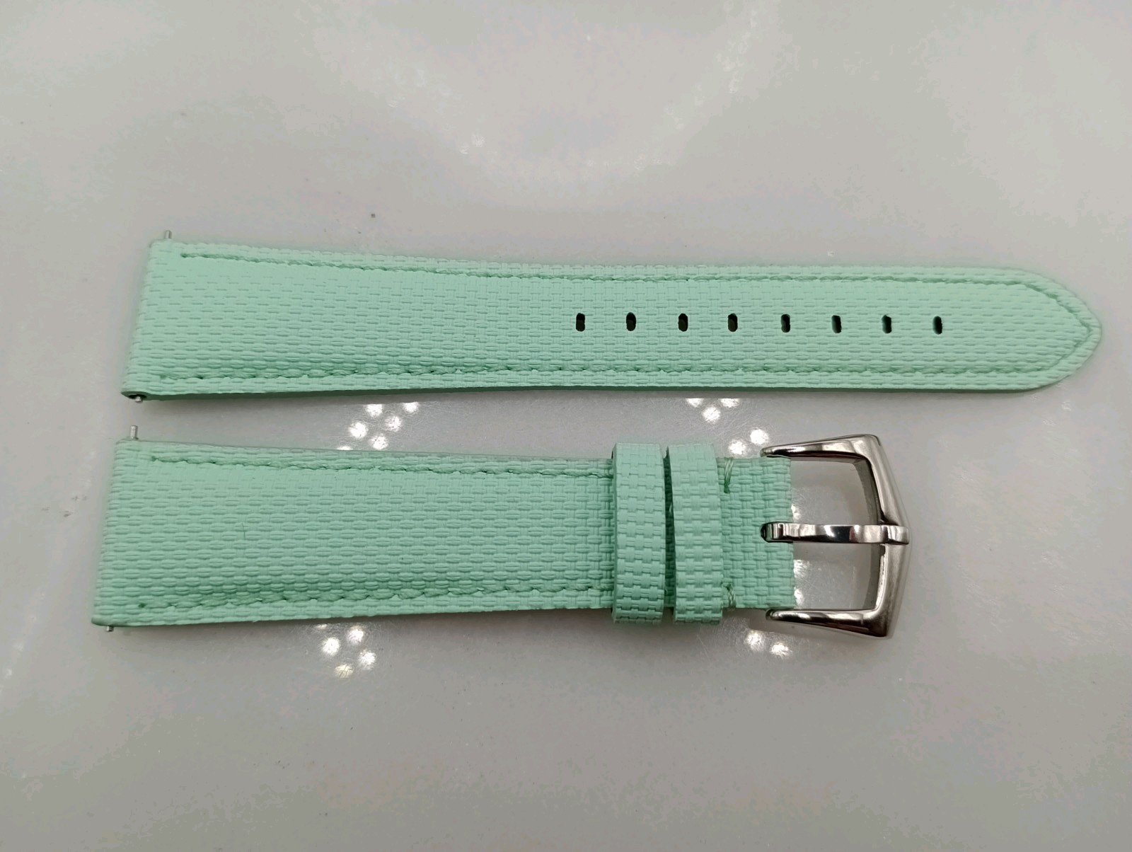 New 20mm Watchgecko Premium FKM Rubber Green Watch Strap Quick Release 6B447