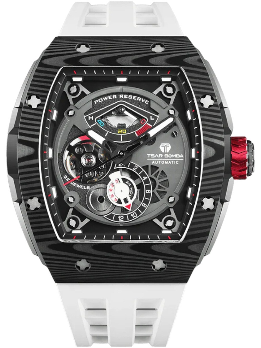 Tsar Bomba TB8210CF2-02 Mens Watch Elemental Carbon Automatic 46mm 5ATM