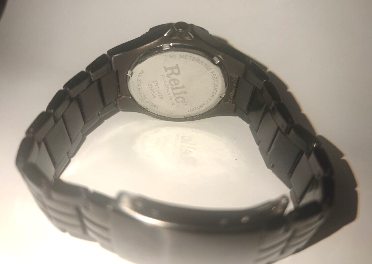 Relic Mens Water Resistance Watch 165 Feet 50 Meters all Stainless Steel