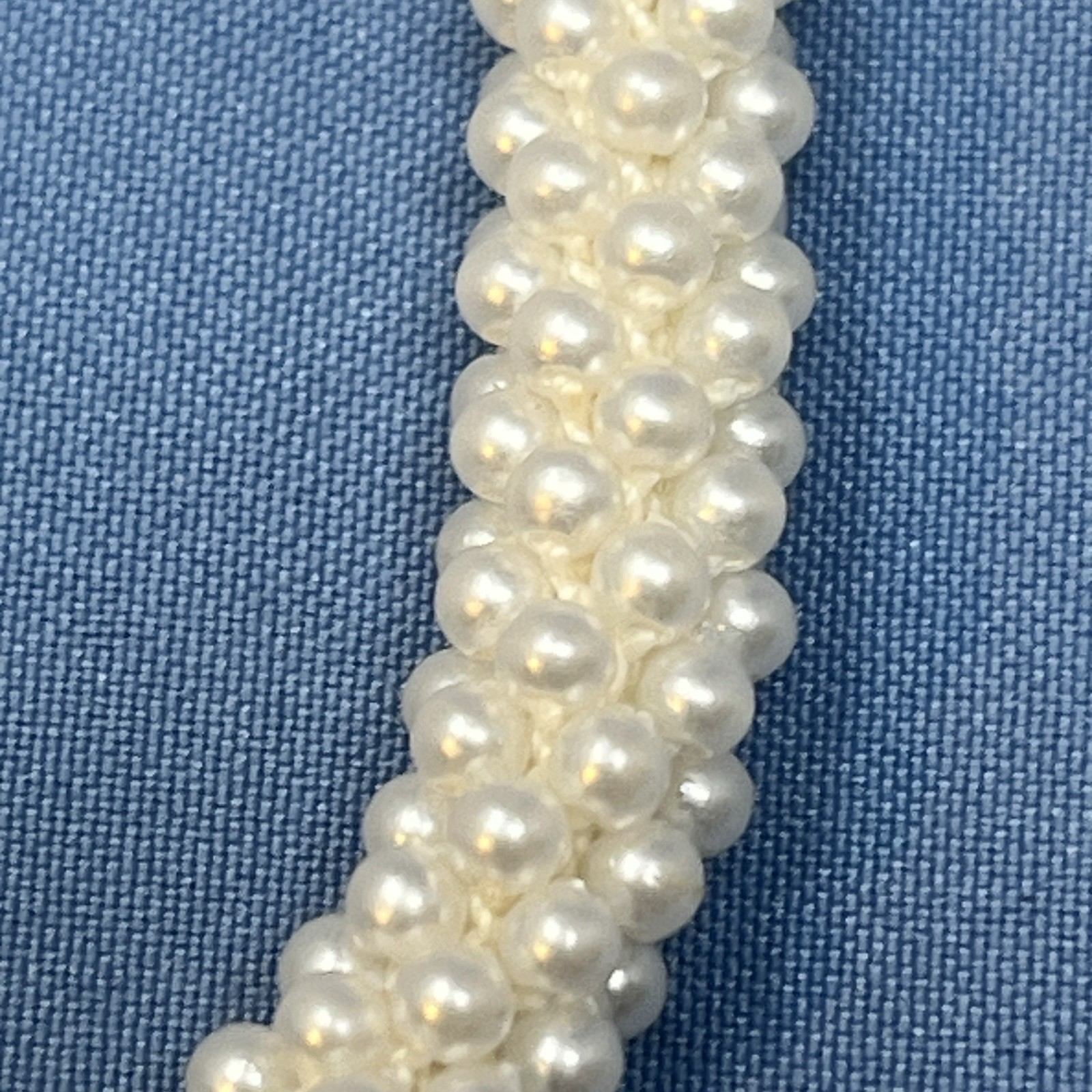 Vintage 1920’s Art Deco White Glass Beaded Sautoir Lariat Rope Flapper Necklace