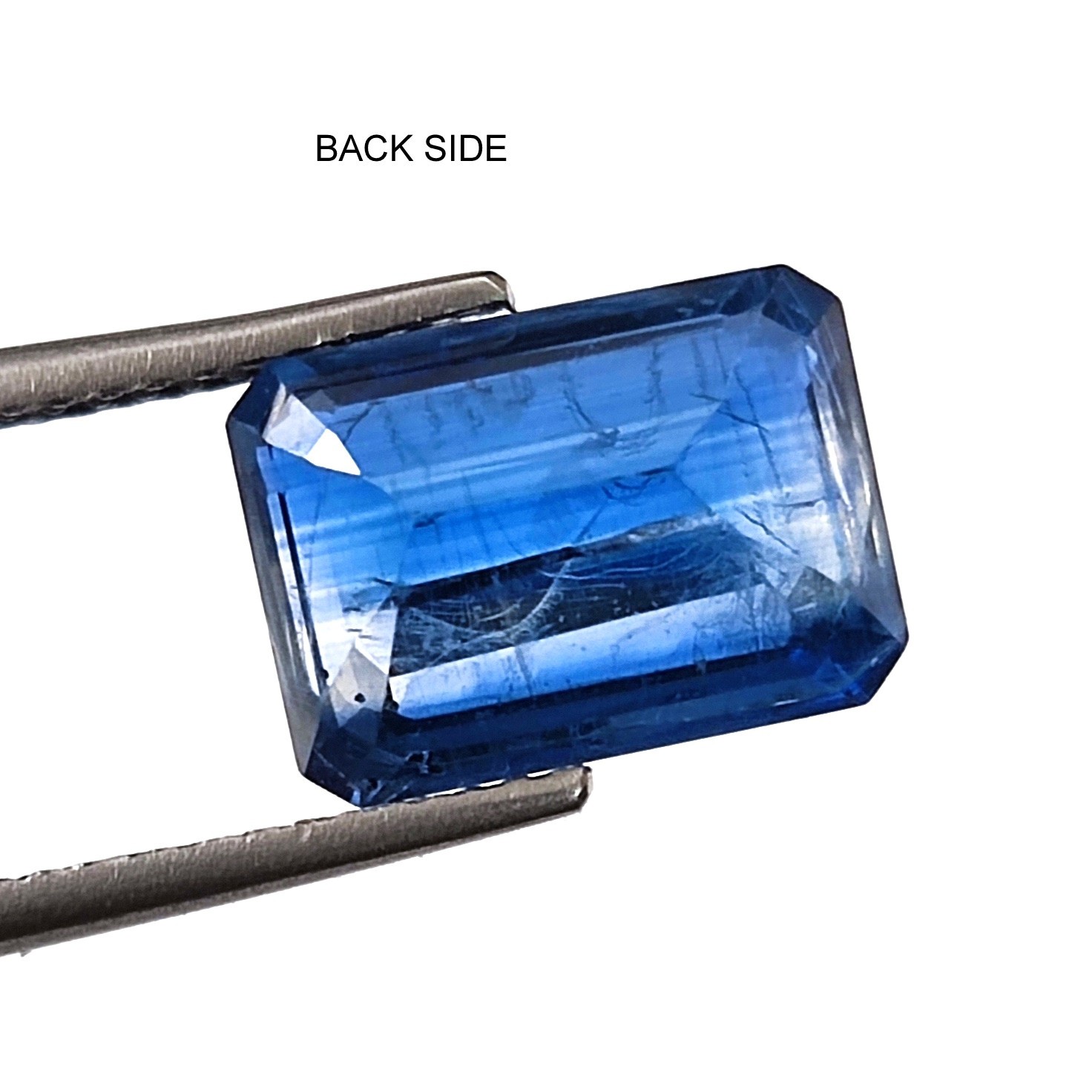 DARK BLUE KYANITE EMERALD CUT FACETED LOOSE GEMSTONE NATURAL UNTREATED 3.85 CTS