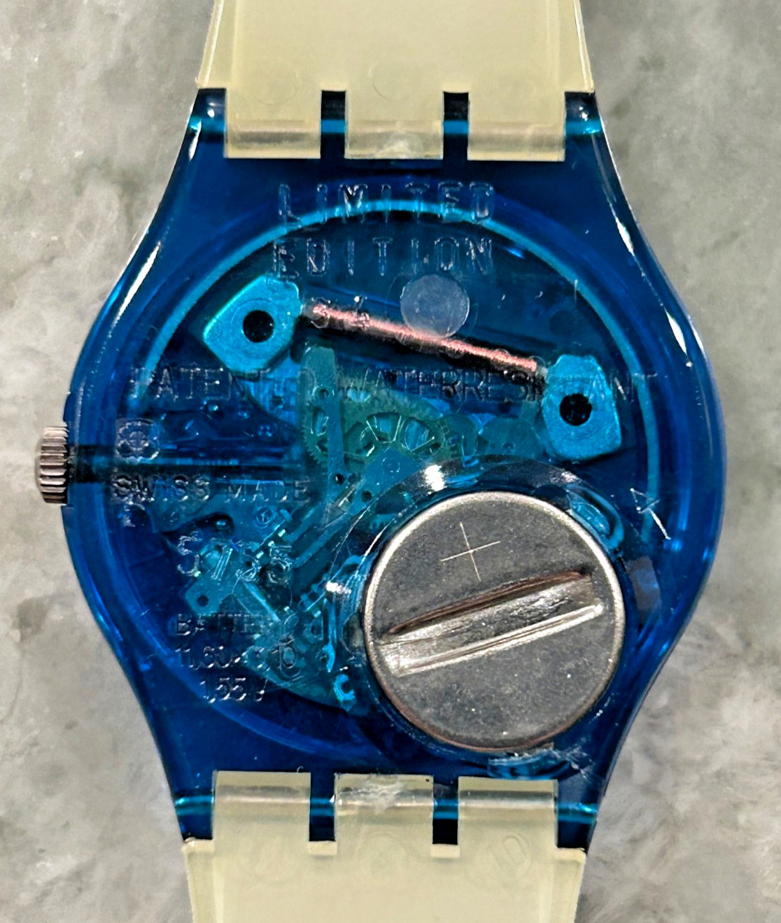 Swatch – Blue Pasta – GG138 – 1995 – Original Art Box – Art – Gent