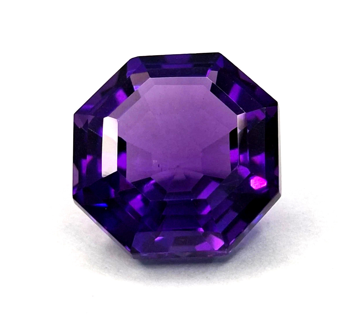 Natural Purple Amethyst Octagon Cut 12-14 Ct Certified Loose Gemstone Eye Clean