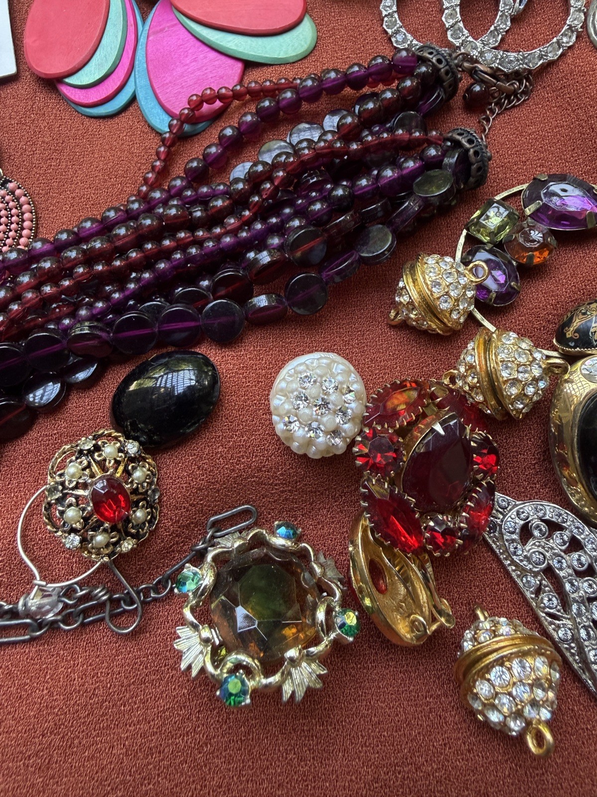 Jewelry NWT & used Earrings pins necklaces most intact, some craft pieces