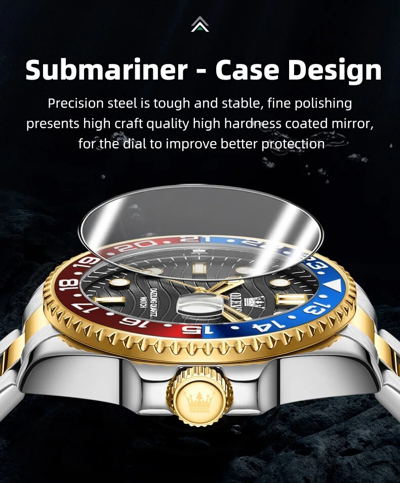 Waterproof Quartz Watch Men’s Men OLEVS Luminous Luxury Date Business Strap