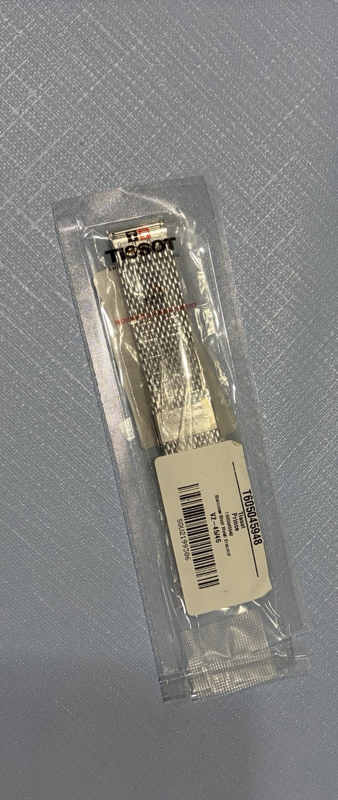 Tissot Milanese Stainless Steel Bracelet 20mm Mesh Heritage SHORT T605045948