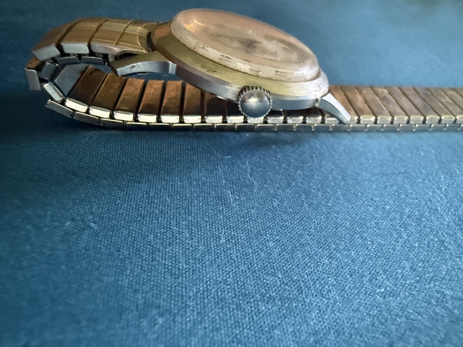 Wittnauer Vintage 1950s Manual Mechanical Watch Silver Dial Arabic 16mm Band