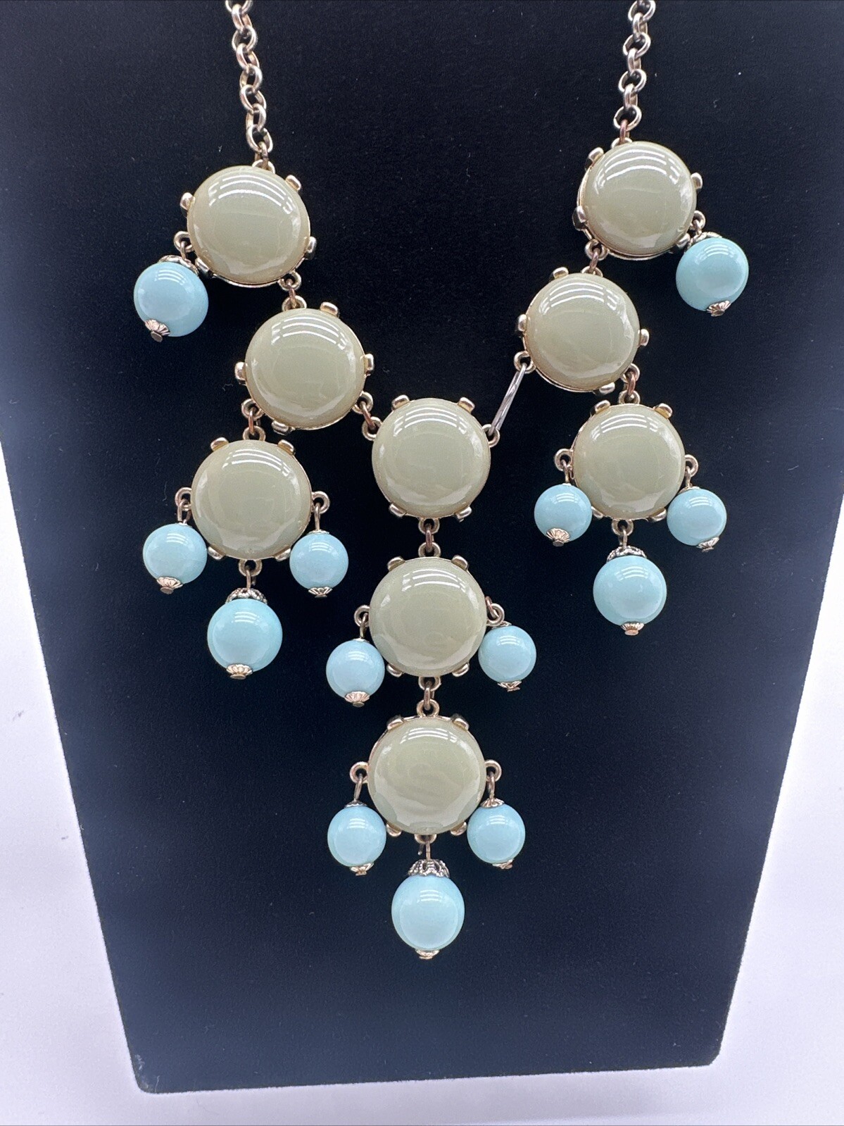 Hawaii Sea Glass Boho Stack Hippie North Shore Turquoise Necklace-13In…34
