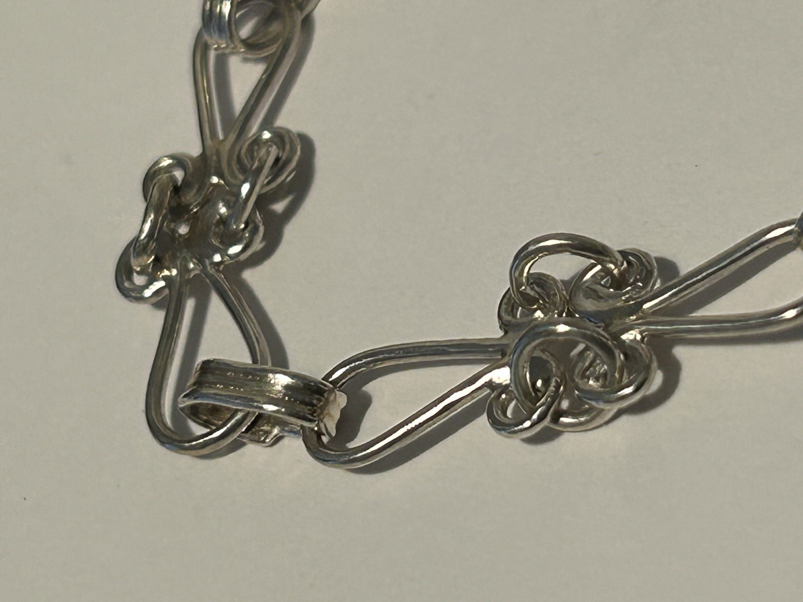 Sterling Silver Scottish (2024 HM’d) Handmade Fancy Link 20cm Bracelet. (7.93g)