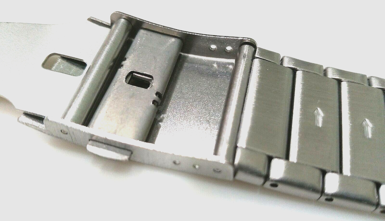 New Mens 23mm Wide Stainless Steel Bracelet Watch Band Push Button Trifold Clasp
