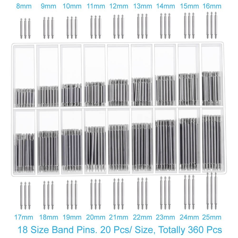 Anezus Watch Link Remover Kit with Spring Bar Tool Watch Band Tool and 360 Pcs W