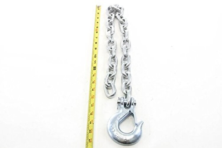 3/8 Inches x 35 Inches Safety Chain for Towing with Slip Hook 17,000 LB