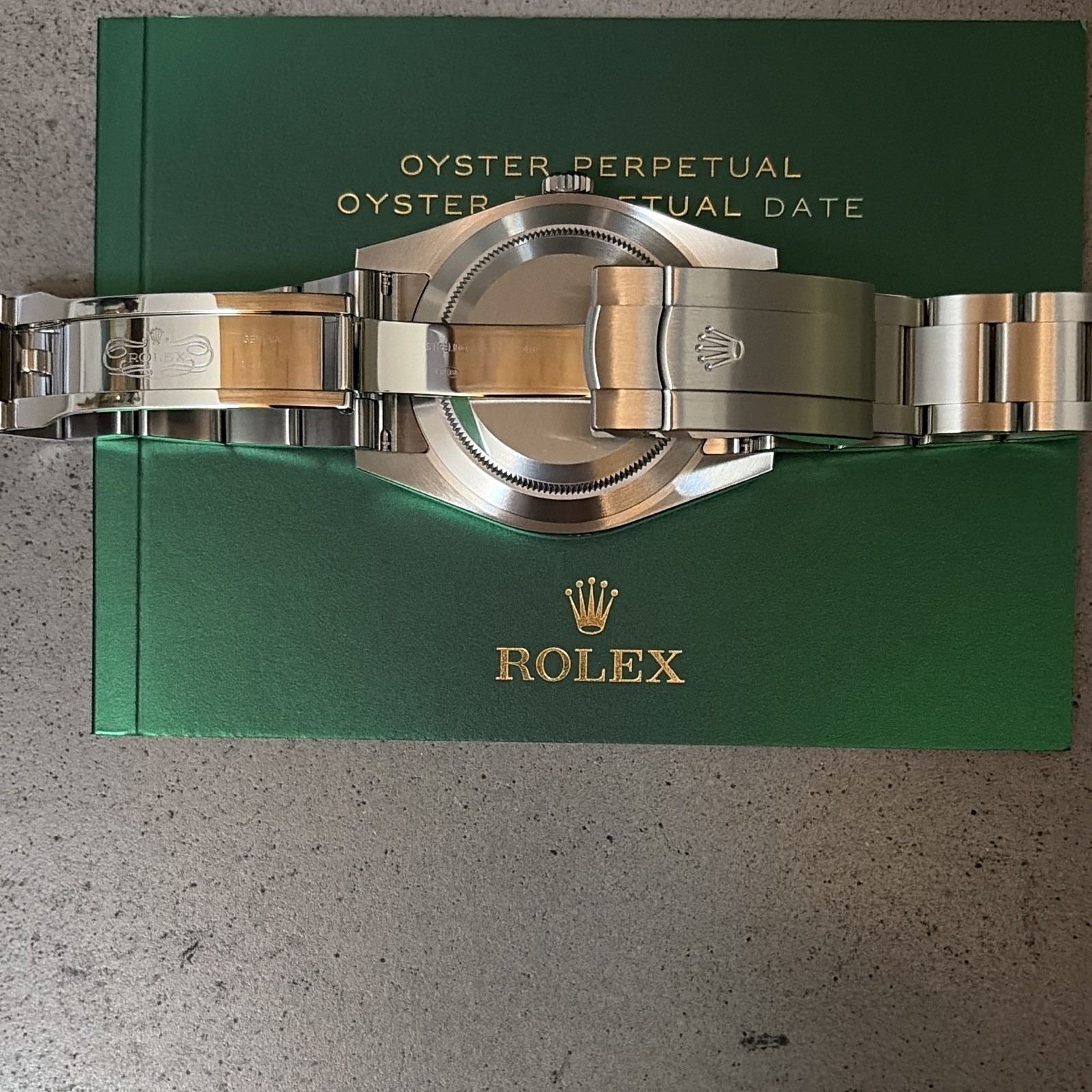 Rolex Oyster Perpetual 39mm Red Grape Dial Steel Automatic 114300