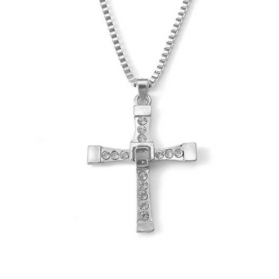Fast & Furious Movie Fan Vin Diesel Dominic Toretto Cross Pendant Necklace Chain