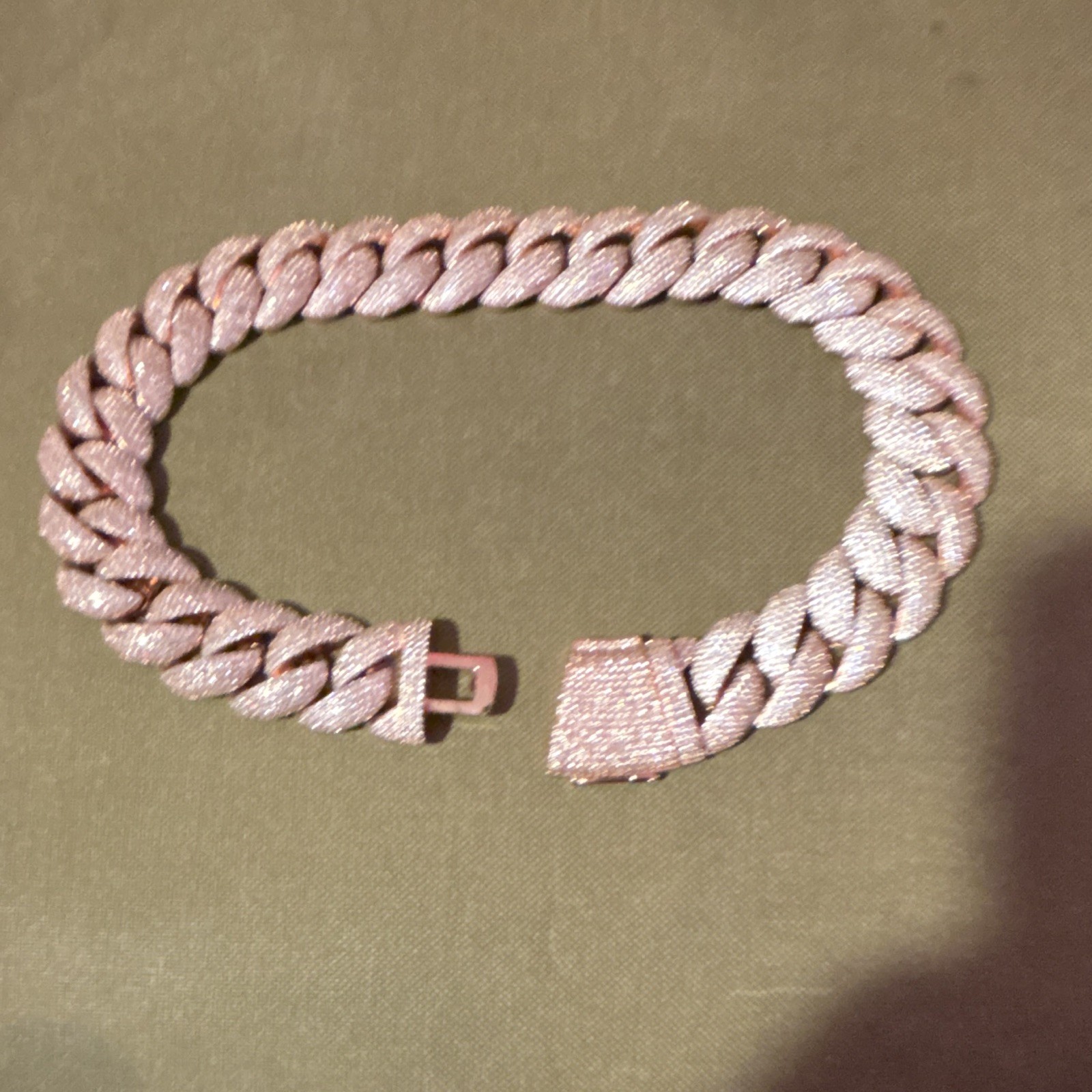 Cuban Link Chain Bracelet Silver Tone Chain Style with Box Clasp Closure