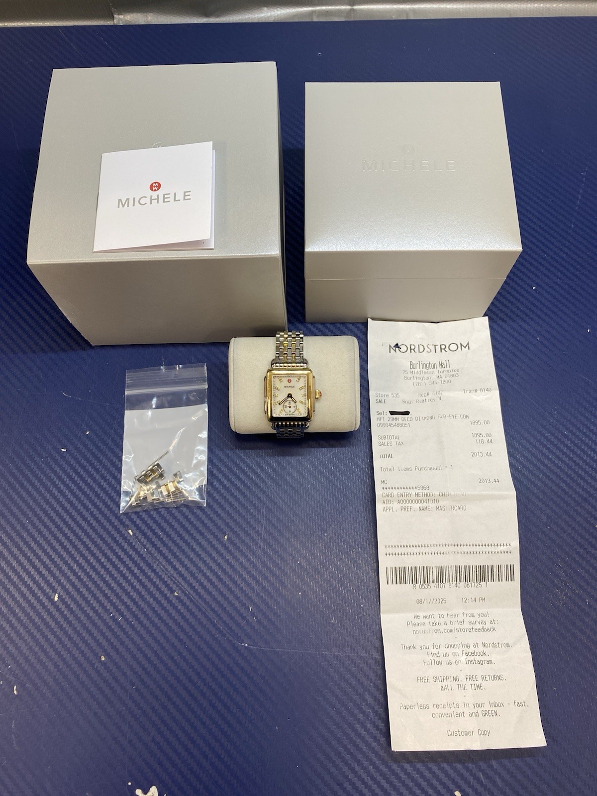 Michele Deco Mid Two-Tone 18K Gold-Plated Diamond Dial Watch MWW06V000042
