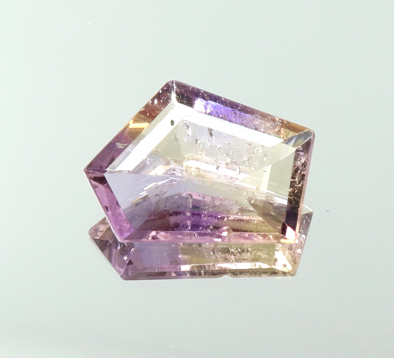 Natural Bolivia Ametrine Bi-Color 5.95 Ct Untreated Certified Loose Gemstone