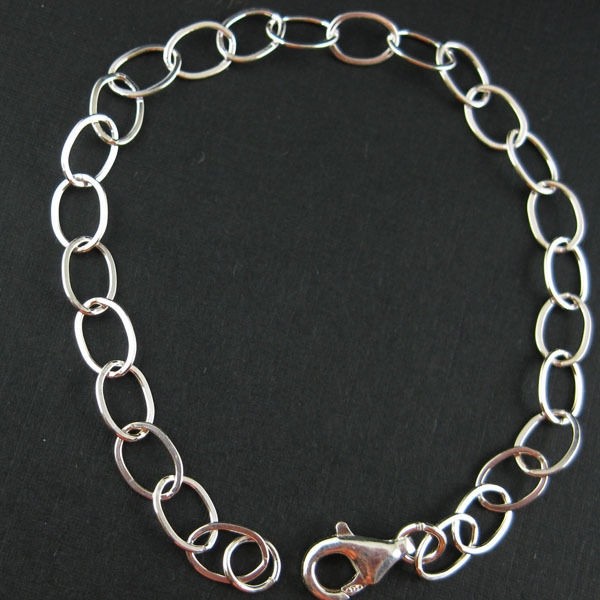 925 Sterling Silver Necklace Flat Oval Chain 8.5mm Made in Italy (16-40”)