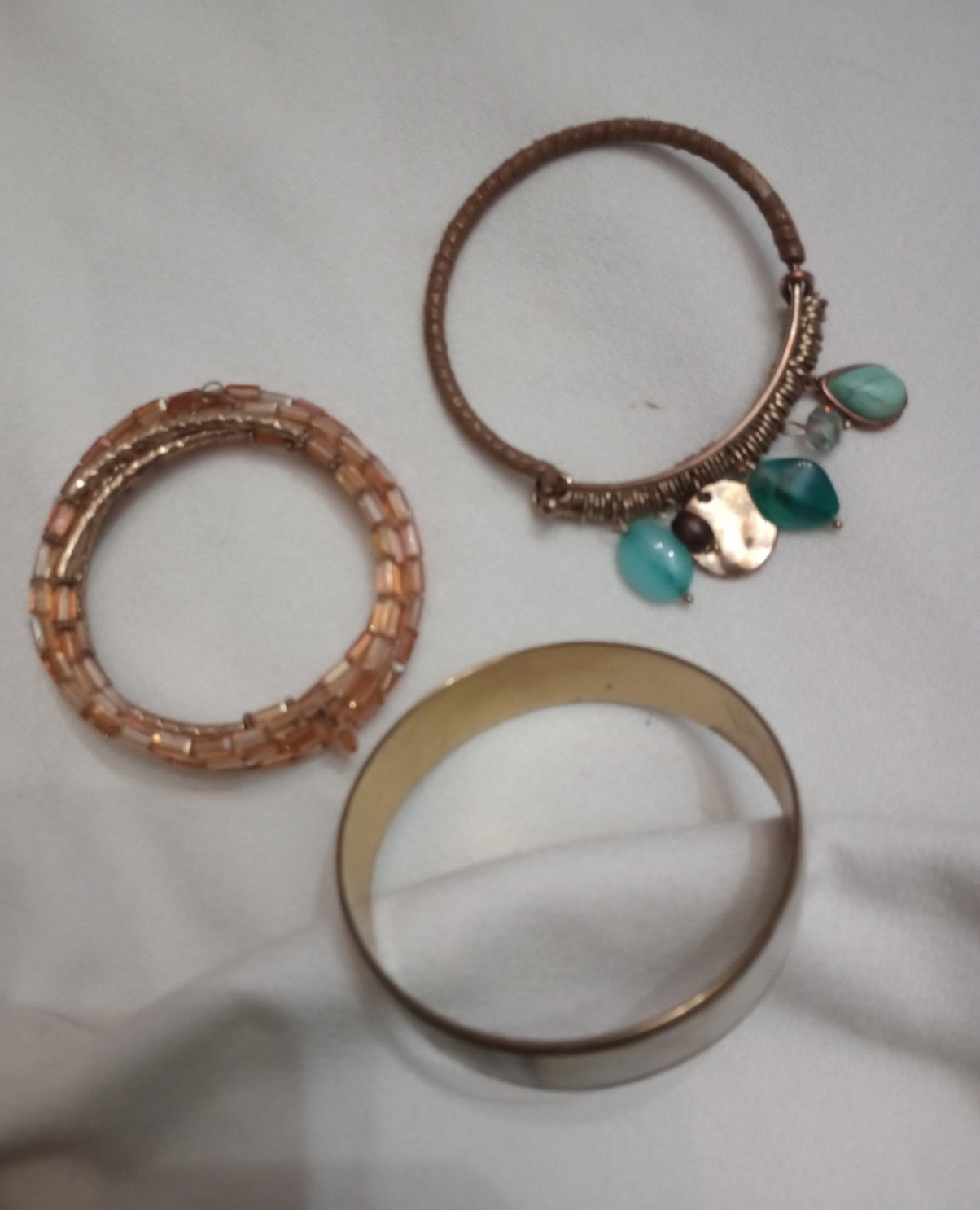 Mixed Lot 3 Multicolor Fashion Bracelets & Bangles, Women’s Metal/Plastic