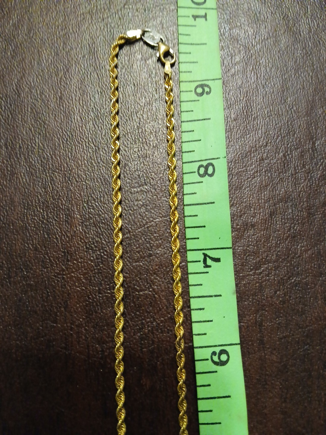 Heavy 925 And 1/10 10 Kt Gold Necklace 20 Inch Necklace Made In Peru