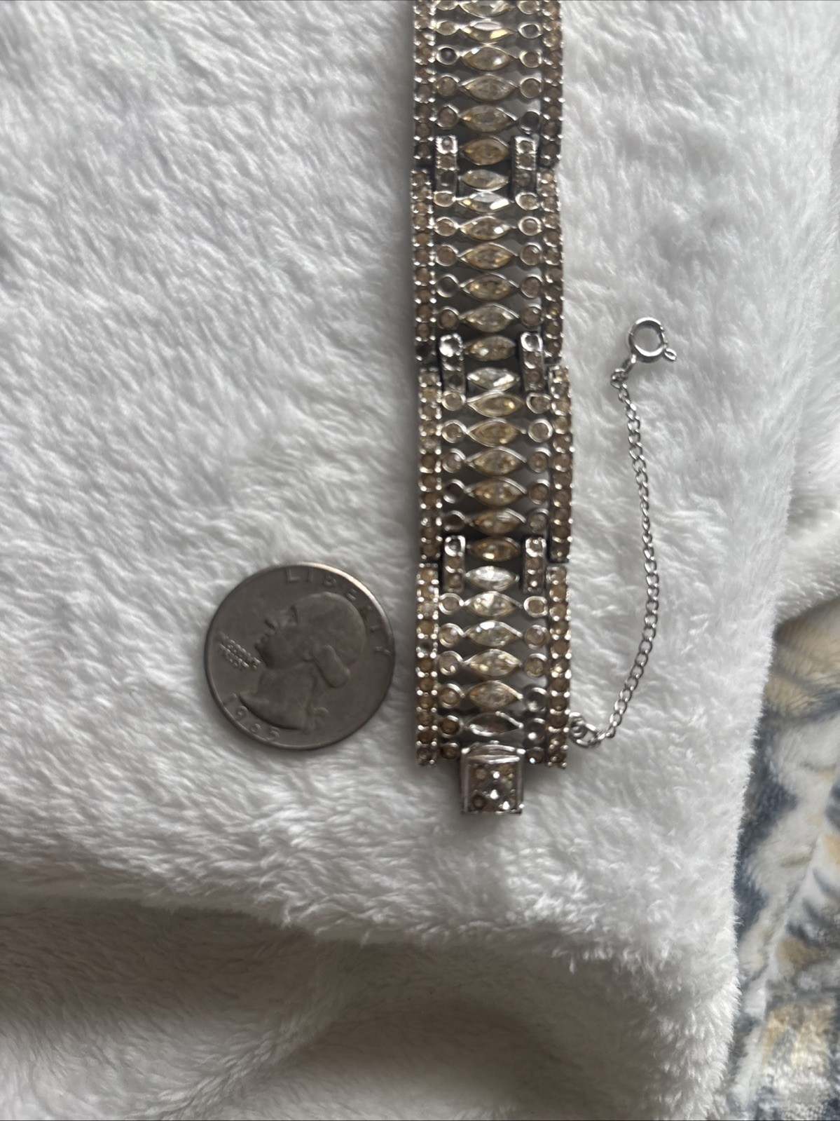 Pedo Vintage Rhinestone Bracelet Silver Tone- My Grandmas