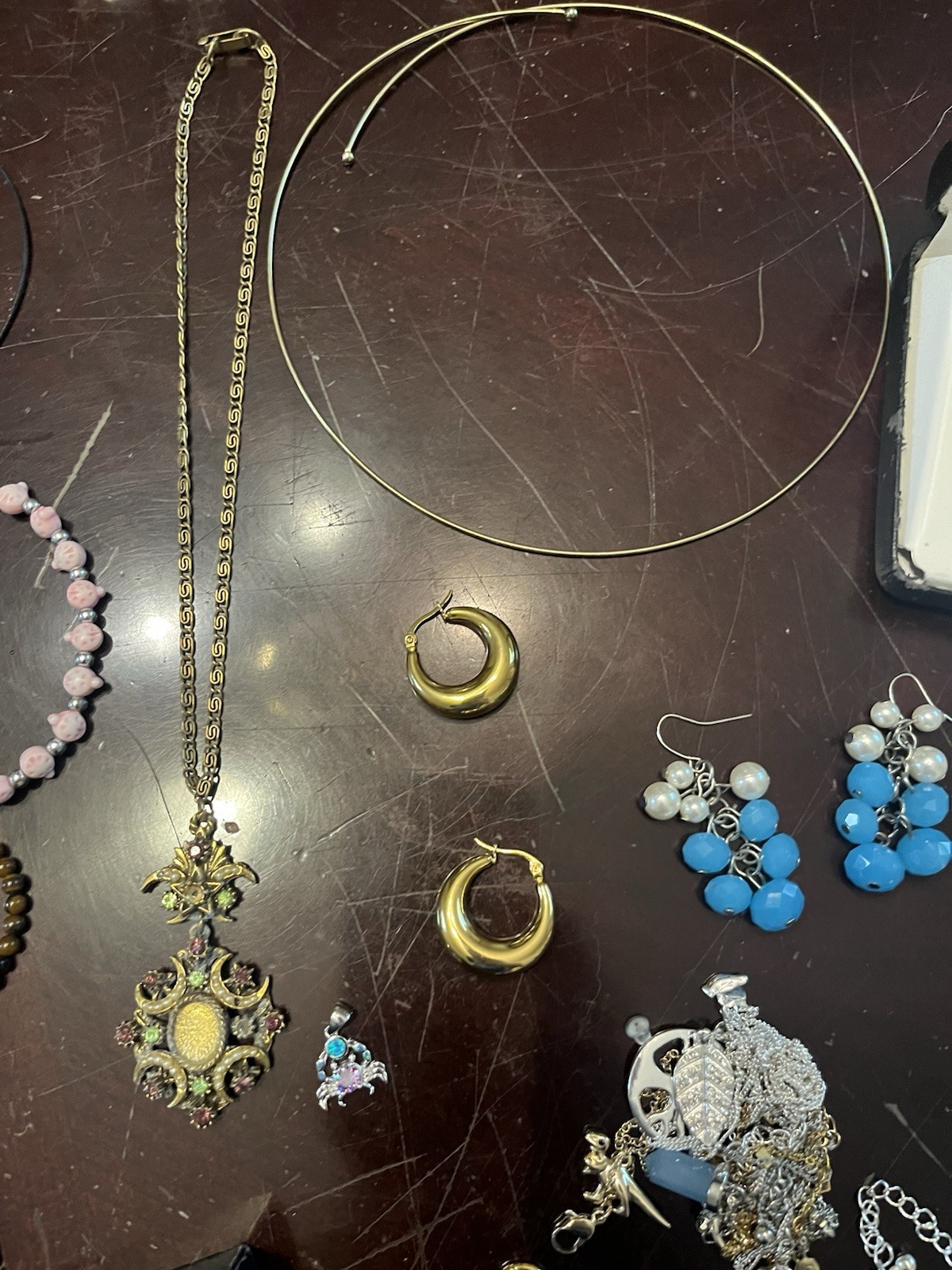 Miscellaneous Jewelry Lot, Rings Pendant Earrings Etc., Signed/stamped, Untested