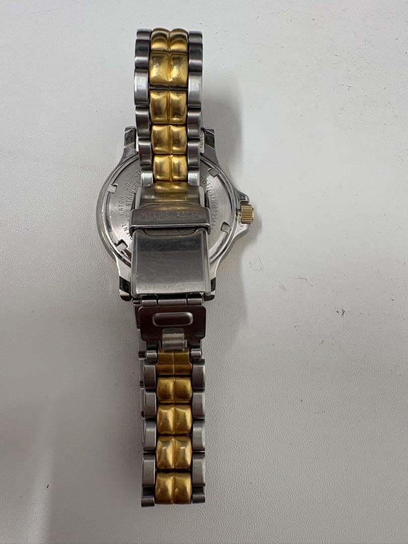 【From Japan】Working MARINE RACER watch, gold and silver combination, quartz