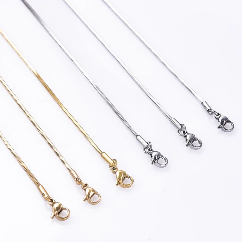 Wholesale 5Pcs & 10Pcs 925 Sterling Solid Plt 1mm Long Snake Chain Necklace