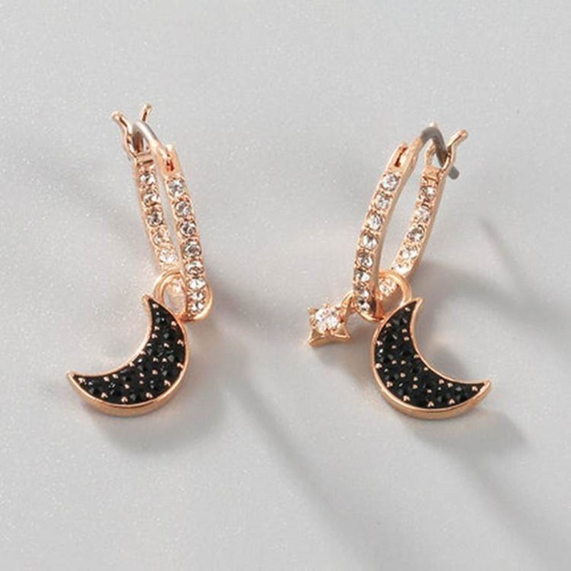 Swarovski Romantic Moon Star Shape Earrings