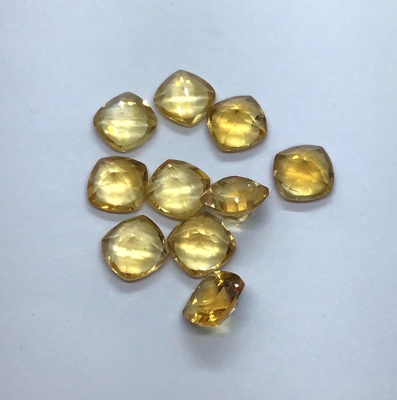 Natural Citrine Cushion Cut Faceted Loose Gemstone For Making All Type Jewelry