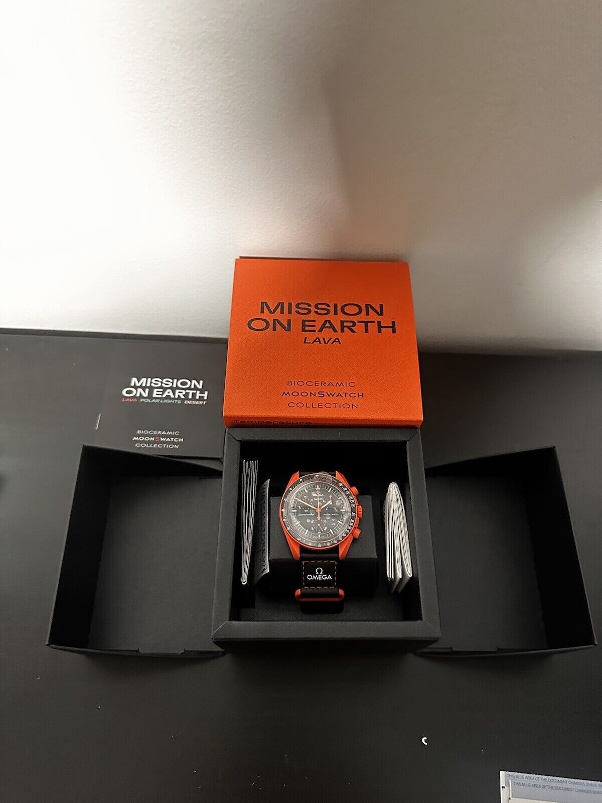Swatch x Omega Bioceramic Moonswatch Mission To Earth LAVA BRAND NEW FAST SHIP