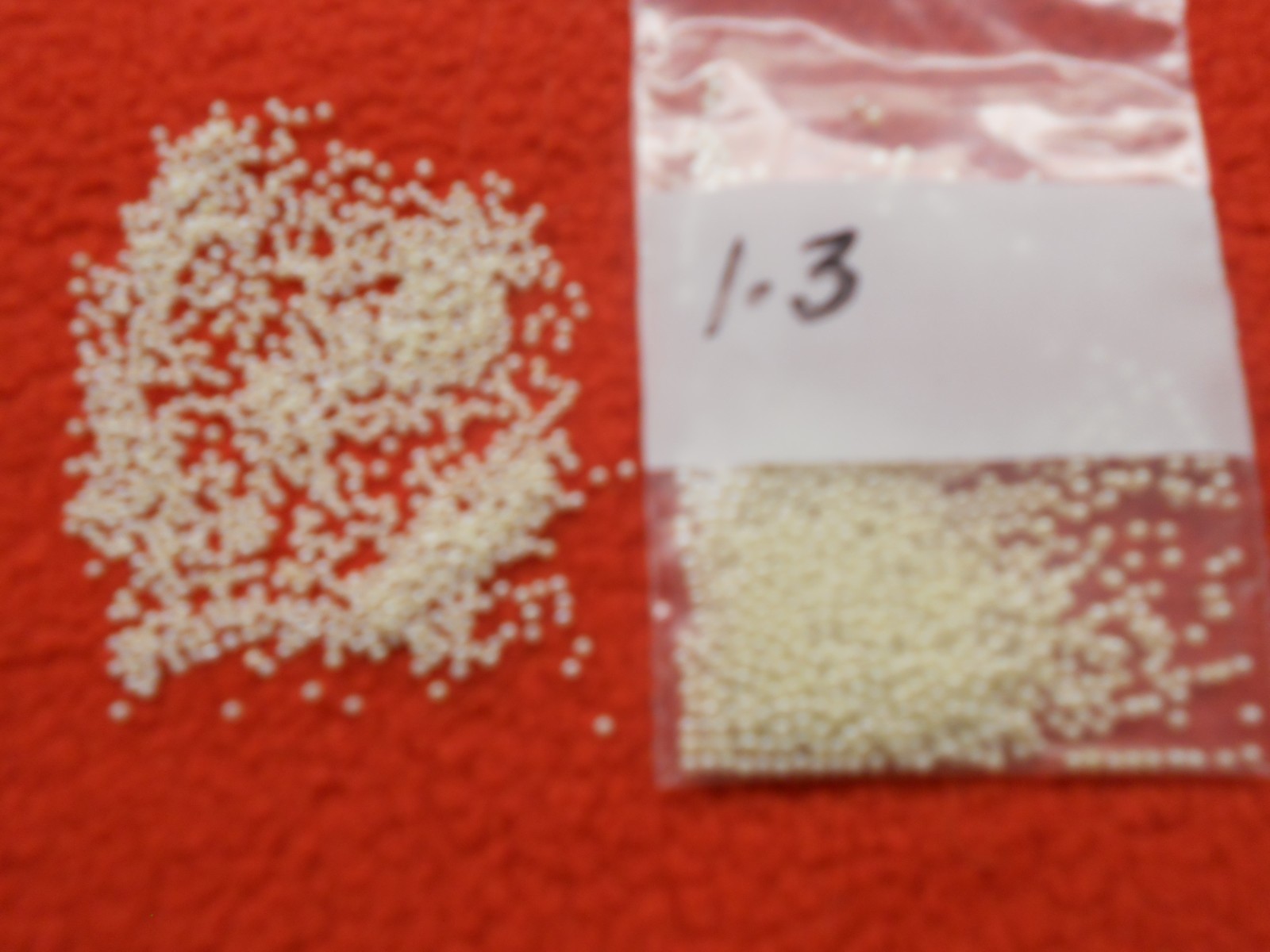 3 Pc SEED PEARLS LOOSE 1.2MM TO 1.7MM HARD TO FIND OVER 3000 PC VERY GOOD COND