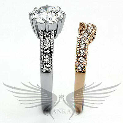 3C Beautiful Round Cut AAA CZ Cubic Zircon Wedding Set Tk966