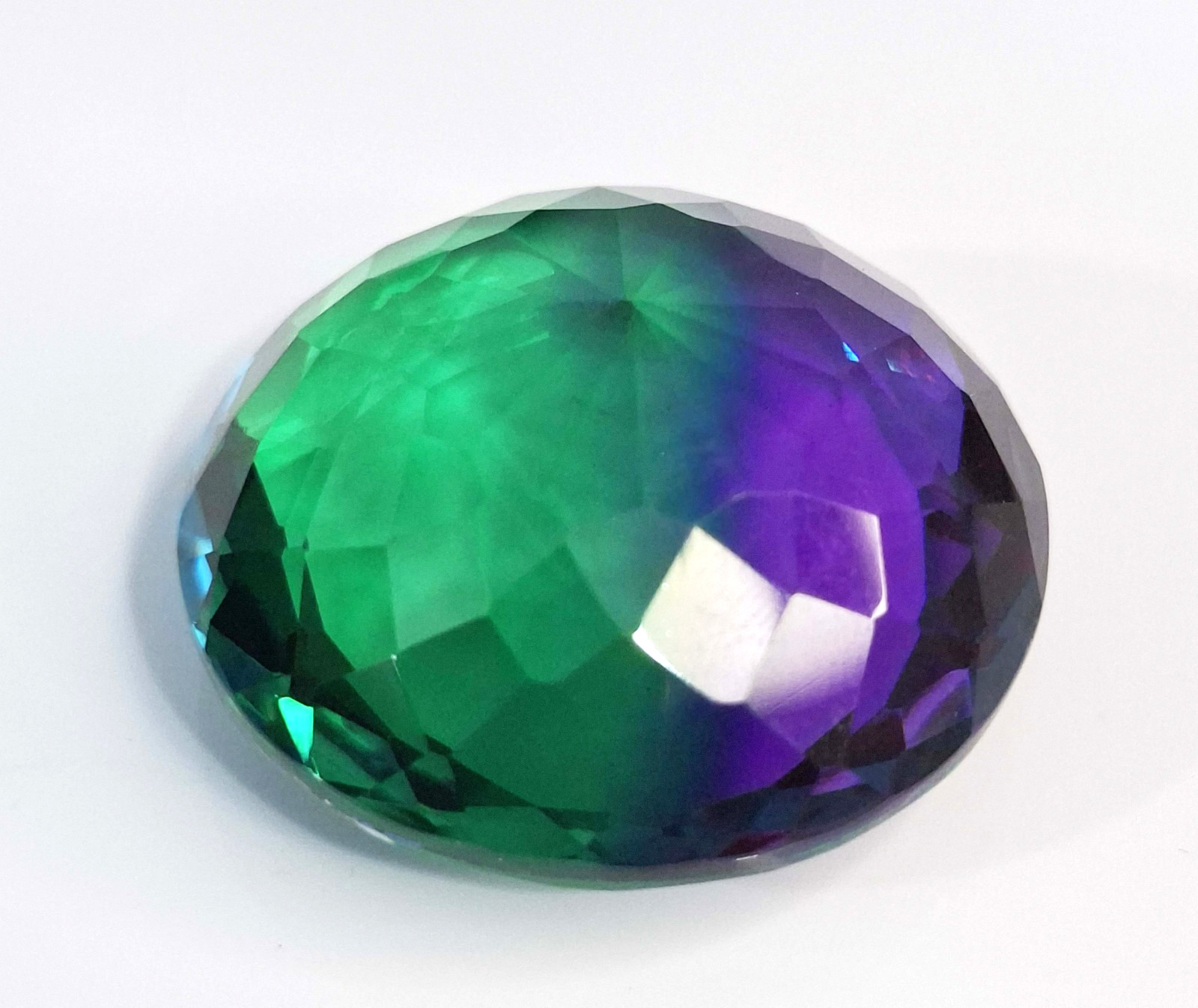 Bicolor Tourmaline Round Cut 88-90 Carat Loose Gemstone Lab Created SP1504