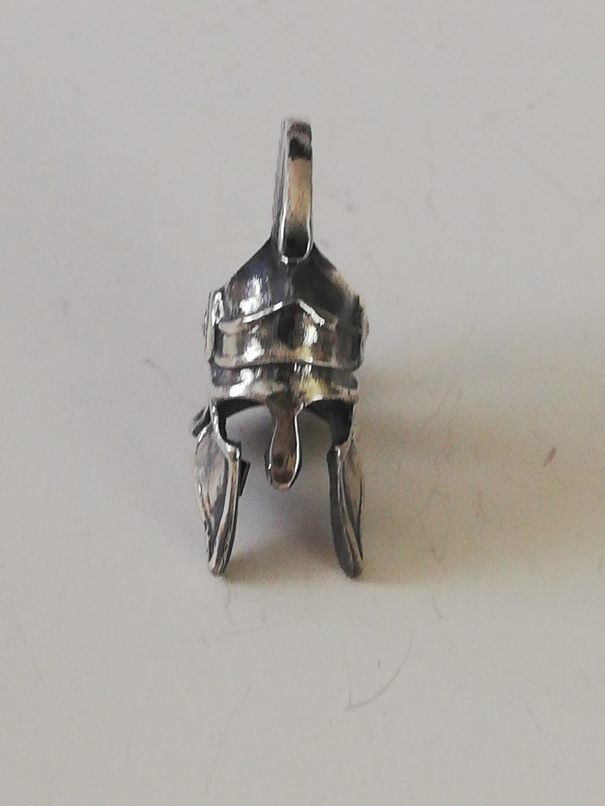 Spartan Helmet Men’s .970 Solid Silver Biker Pendant Unisex New