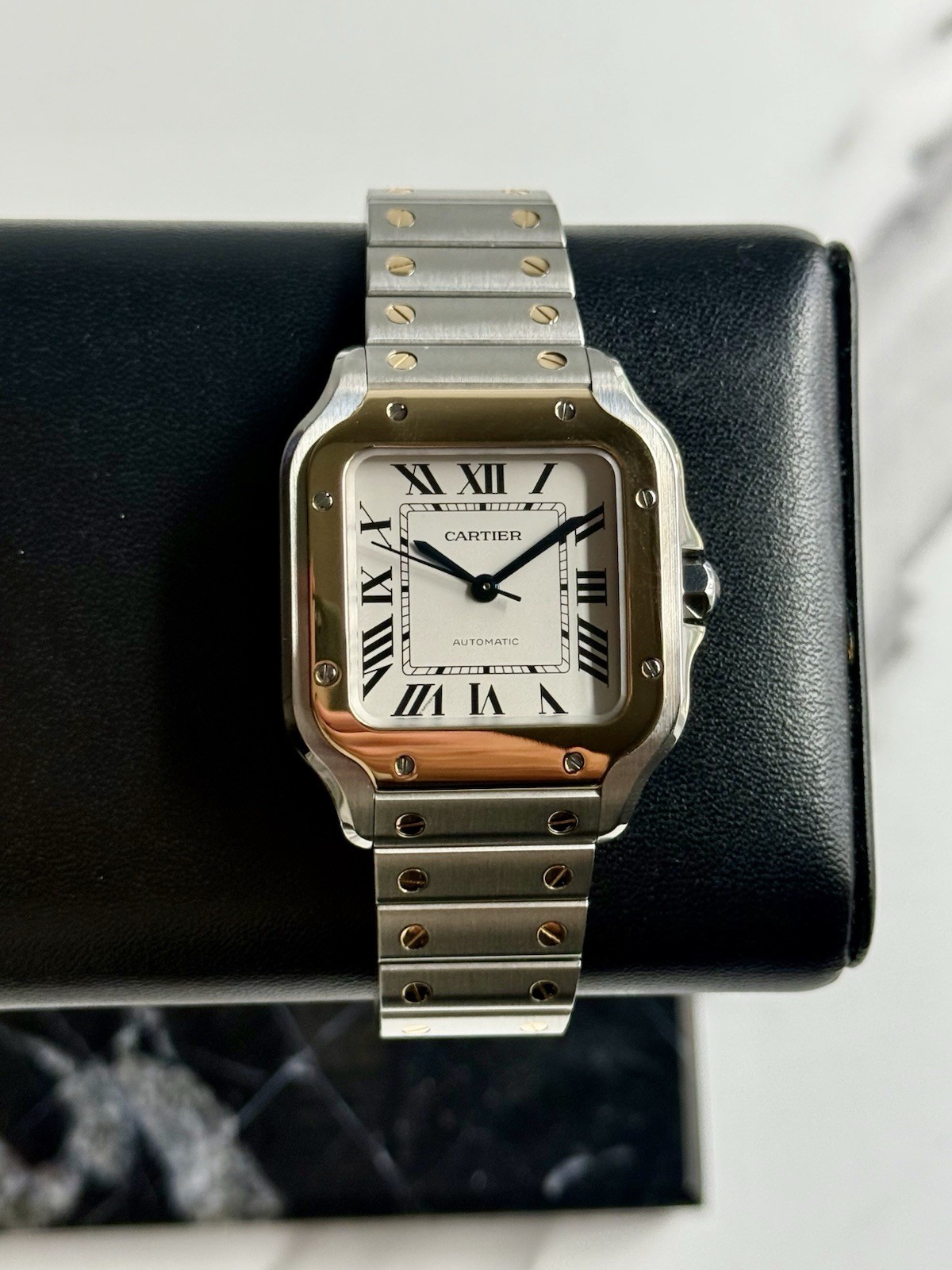 Cartier Santos Two Tone W2SA0007 Steel & Gold Automatic Fullset Original Receipt
