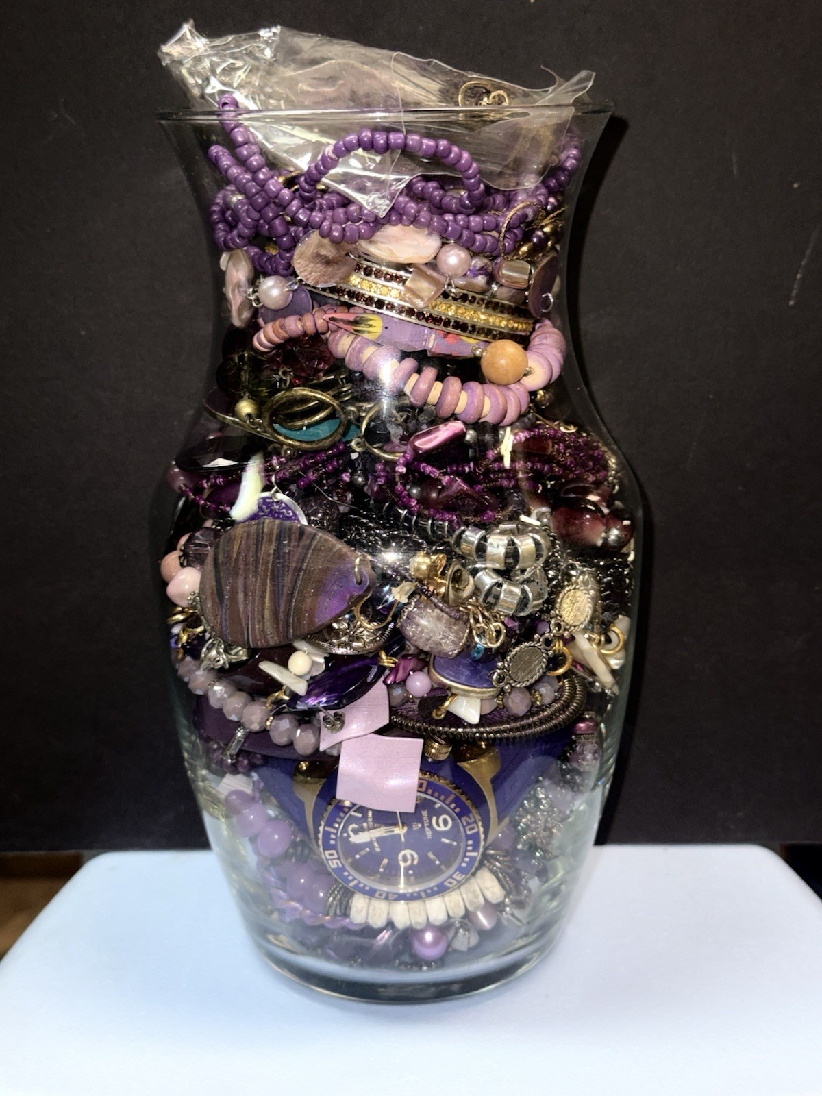 Women’s Purple Themed Jewelry Jar With All Wearable Pieces