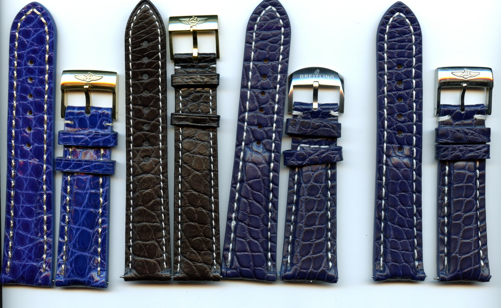 Genuine Alligator MB Strap for Gen. Breitling Buckles, Watches, and Chronographs