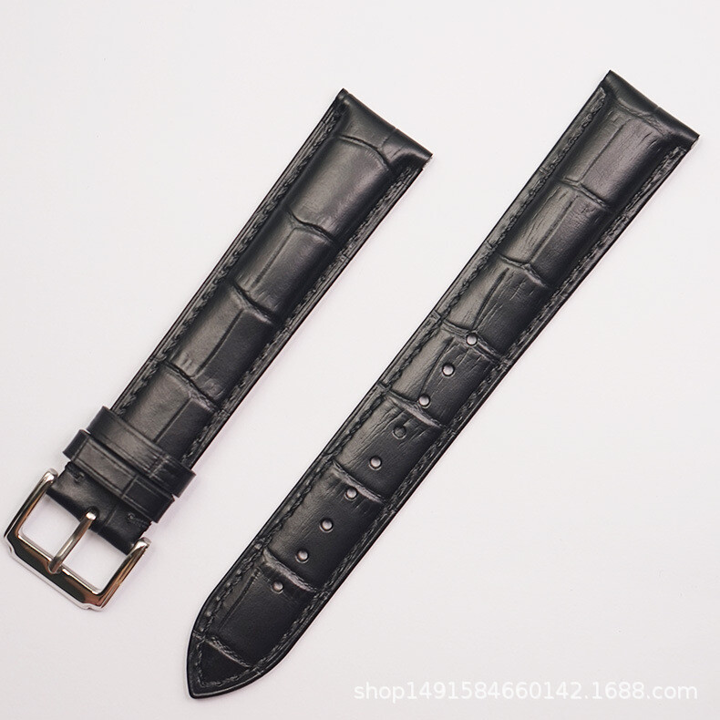Extra Long Genuine Leather Watch Band Strap Mens Crocodile Grain Cowhide 12-24mm