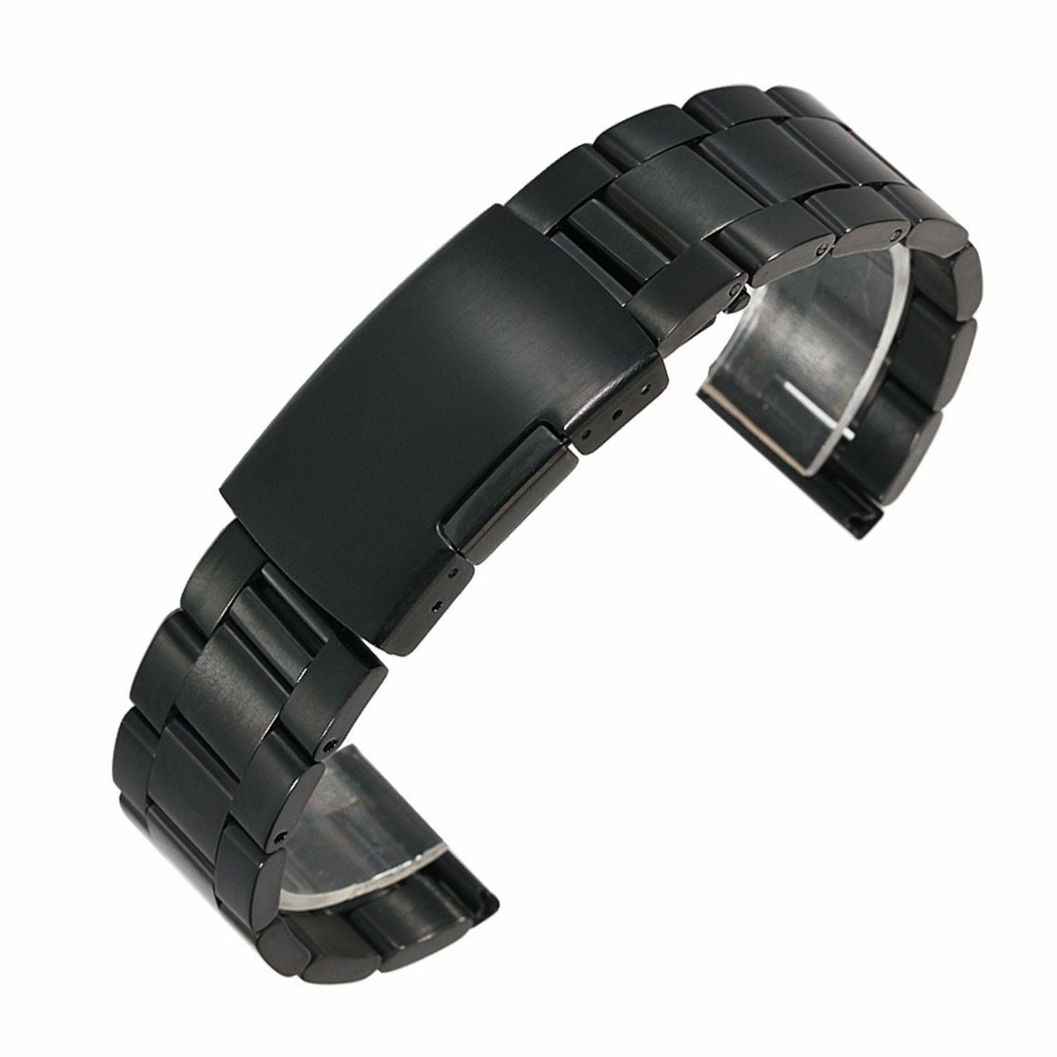 Secure Clasp Stainless SteelLink Strap 24 26 30mm 18-28mm 22mm Metal Watch Band