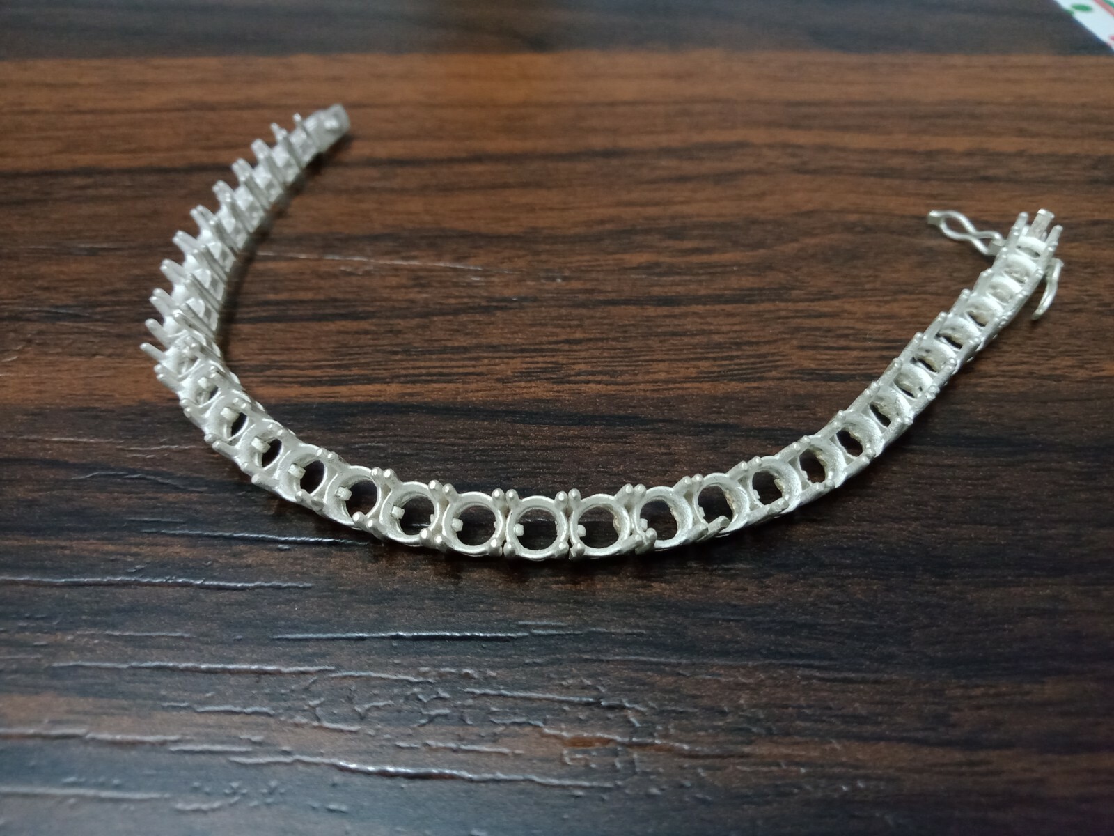 5X5MM Round Semi Mount Bracelet-Without Stone Bracelet-Tennis Bracelet