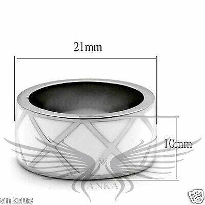 Elegant Design White Epoxy Fashion Ring No Stone 5 6 7 9 10 Tk219