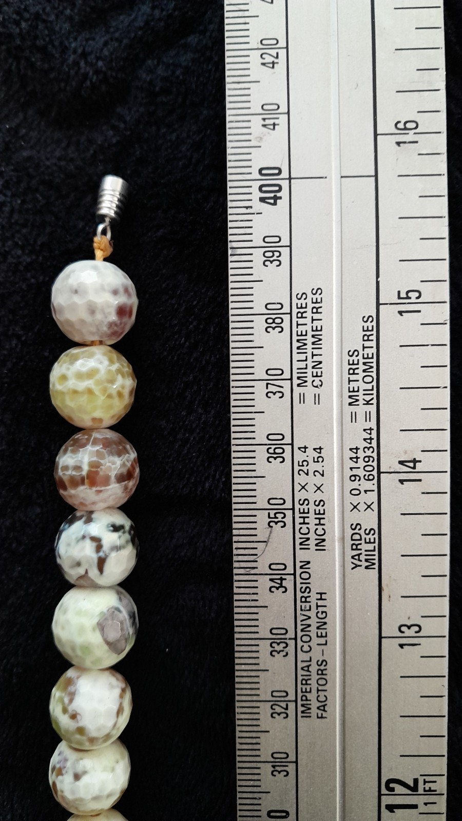 Agate Meditation necklace – handmade 40cm length approx – FAST UK DELIVERY
