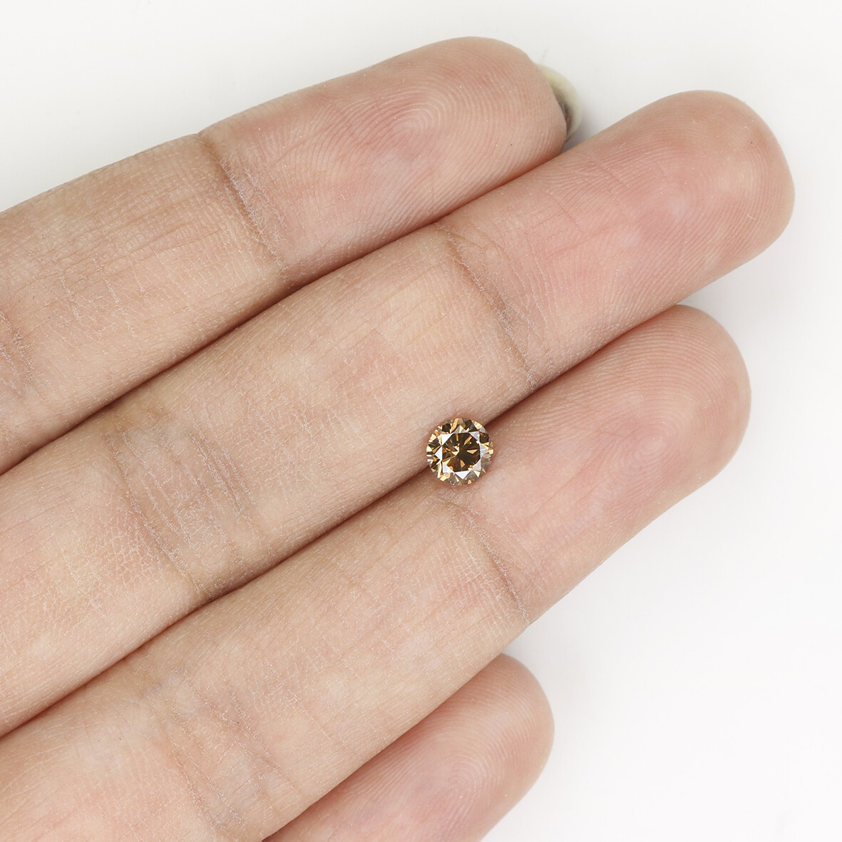 0.36 CT Natural Loose Round Shape Diamond 4.55 MM Brown Color Diamond NQ1080