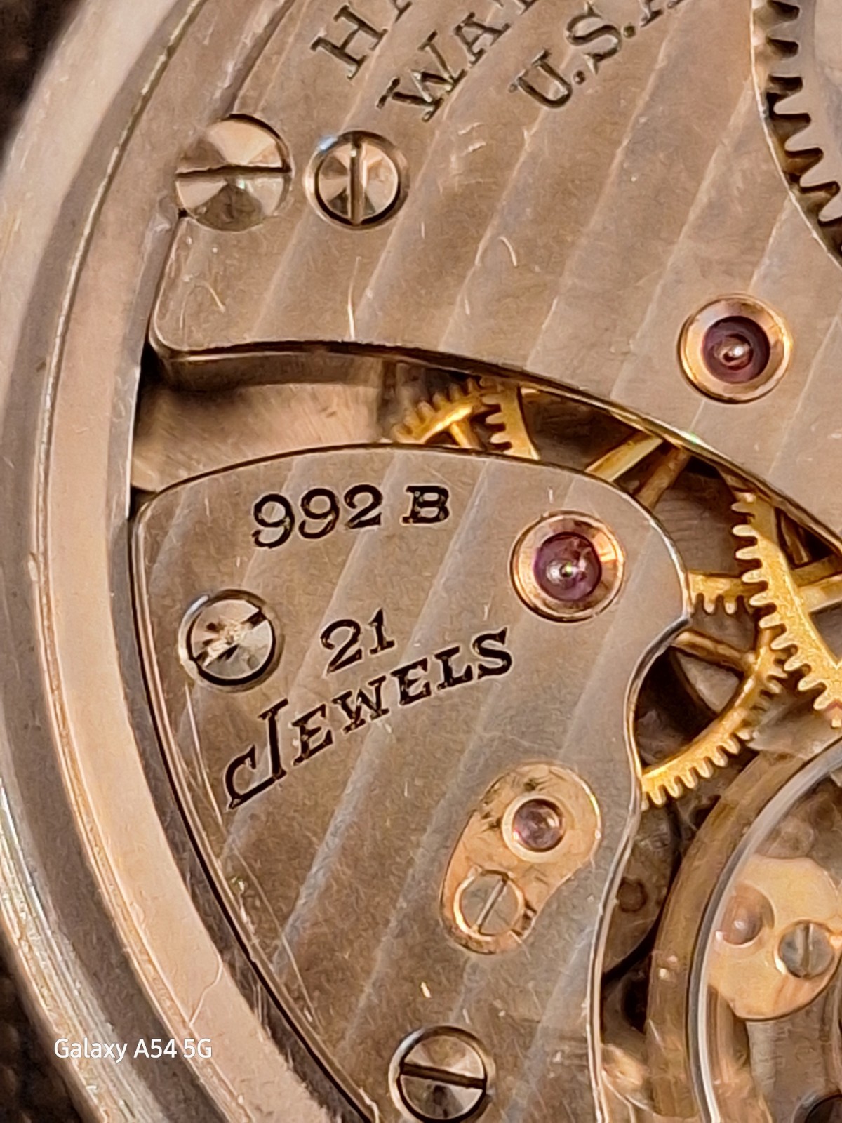Vintage Hamilton 992B Railroad Model 8 Pocket Watch 21 Jewels Runs